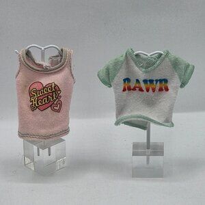 Barbie Doll Clothing Fashionistas Sweet Heart & Rawr Crop Tops Set